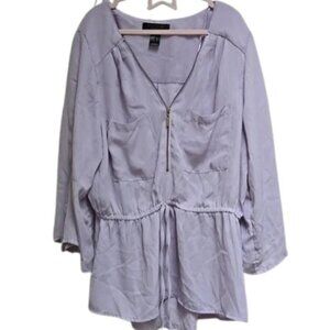 SWS Streetwear Society light purple grey color blend top shirt blouse La…